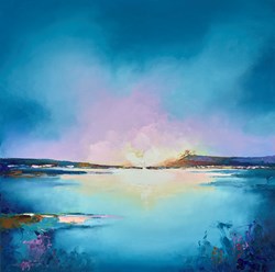Turquoise Skies by Anna Gammans - Original Painting on Stretched Canvas sized 24x24 inches. Available from Whitewall Galleries